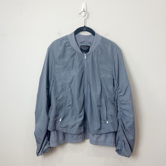 Athleta Wayfarer Bomber Jacket Coastline Blue - Picture 3 of 10